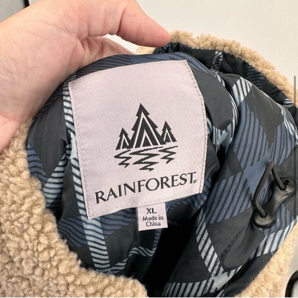 RAINFOREST Faux Fur Hooded Jacket NWOT in Tan - Picture 5 of 7